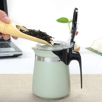 
                                        麦陶 汝窑飘逸杯过滤泡茶壶 大容量泡茶器 陶瓷功夫花茶茶具套装 汝窑飘逸杯送多彩冰裂6色杯                