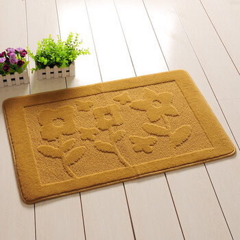 恒亚斯 门垫脚垫卫浴垫50*80cm地垫防滑垫 B5010黄 50*80cm