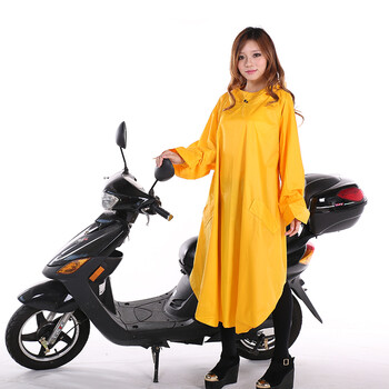 
                                        非洲豹 电动车雨衣男女摩托车牛津有袖雨披FZB-151 藏青色 XXXL                