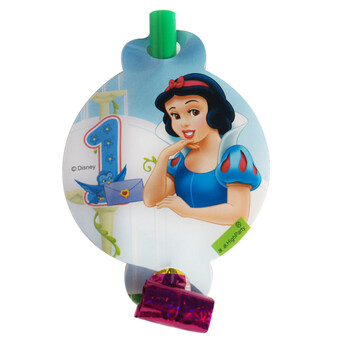 孩派Disney正品/生日派对用品/一岁白雪公主吹龙/6个