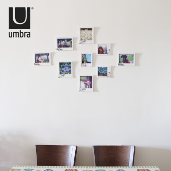 
                                        加拿大Umbra 邮票明信片照片墙客厅创意相框墙贴卧室餐厅照片挂墙 白色660                