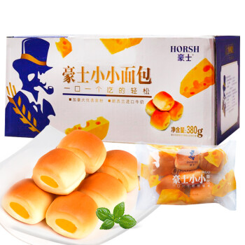 豪士小小面包 饼干糕点芝士夹心口袋面包早餐食品380g