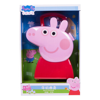 小猪佩奇 peppa pig 佩奇造型 牛奶曲奇礼盒 宝宝零食 卡通饼干礼盒