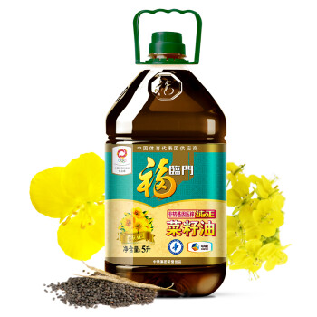 福临门 食用油 非转基因 纯正菜籽油5L（精炼4级） 中粮出品