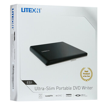 建兴（LITEON）8倍速 外置光驱 DVD刻录机 移动光驱 外接光驱 黑色(兼容WindowsXP/7/8/10苹果MAC系统/ES1) 