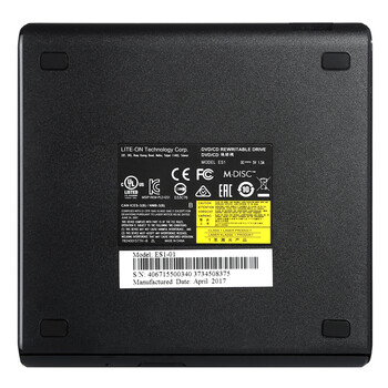 建兴（LITEON）8倍速 外置光驱 DVD刻录机 移动光驱 外接光驱 黑色(兼容WindowsXP/7/8/10苹果MAC系统/ES1) 