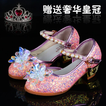 灰姑娘透明水晶鞋2017春季女童单鞋儿童公主