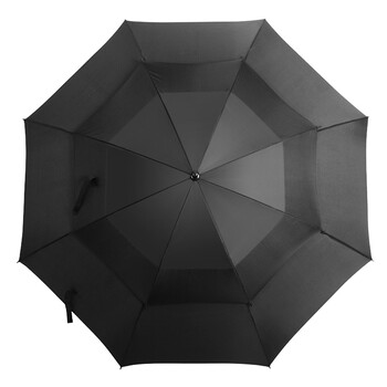 
                                        百盛洋伞 1.3米双层加大风暴伞防风男士双层雨伞 车载长柄高尔夫伞 商务定制礼品男 黑色                