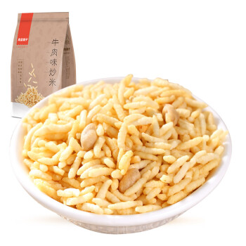 良品铺子 牛肉味炒米 小吃零食 休闲食品 牛肉味220g$