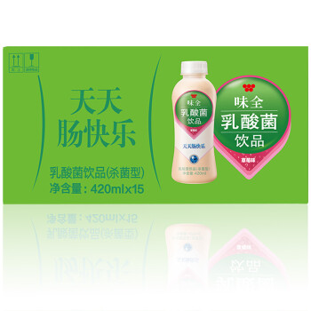 味全 乳酸菌(草莓味)420ml*15瓶 整箱