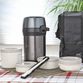 膳魔师(THERMOS)保温饭盒大容量不锈钢午餐便当盒 粥桶汤桶焖烧壶JLS-1601F