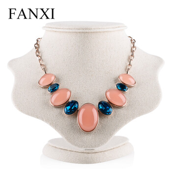 凡西(fanxi)麻布饰品首饰架项链吊坠珠宝展示架人像脖子道具 rx00302l