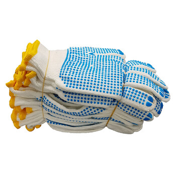 路宁 700克纱线点珠手套 点珠点胶防滑耐磨损 劳保用品 12付