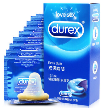 杜蕾斯（Durex） 加厚避孕套 安全套 双保险12片 异型情趣套