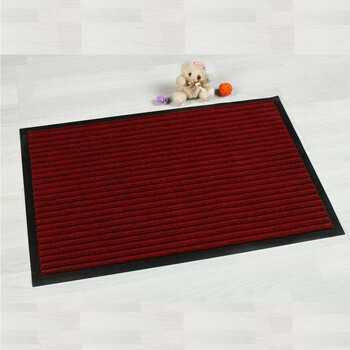 素雅特 条纹入户地垫除尘门垫 40*60cm 1111-003 暗红