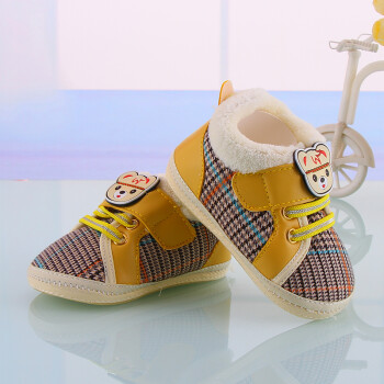 0-1岁婴儿鞋秋冬季棉鞋1-2岁宝宝鞋子软底防滑