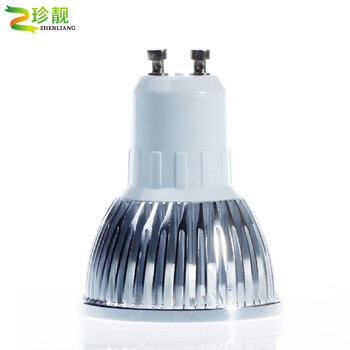 
                                        珍靓 GU10射灯LED灯杯3W高亮220v高压天花灯筒灯商超展示柜光源 GU10插口 正白                