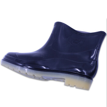 成楷科技（CK-Tech）低筒雨鞋 CKF-X004 男士雨靴 防水防滑耐磨水鞋 筒高16CM 黑色45码