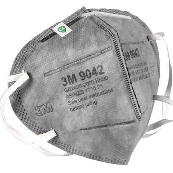 3M 煤矿铁矿活性炭除异味呼吸器 棉花加工防尘烟雾口罩 9042头戴*25只盒装 独立装