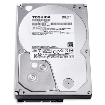 东芝(TOSHIBA) 2TB 台式机机械硬盘 64MB 7200rpm 垂直式CMR SATA接口  (DT01ACA200) 