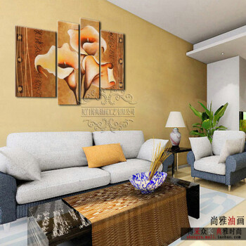 
                                        纯手绘油画墙上装饰画墙面无框画壁画墙壁挂画墙画卧室画百年好合 50年不褪色 总长1.8米                