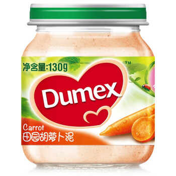 Dumex多美滋田园胡萝卜泥 初期 130g/罐 法国进口辅食