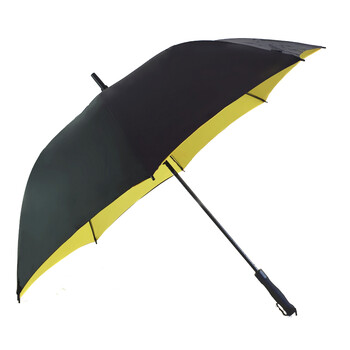 
                                        伞伞发光雨伞 防暴雨直杆男士商务晴雨伞 双层遮阳伞防紫外线太阳伞高尔夫伞 可定制广告伞 蓝色双层直杆                
