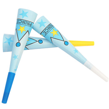 孩派HighParty/生日派对/派对用品/生日用品/王子蓝皇冠喇叭6个