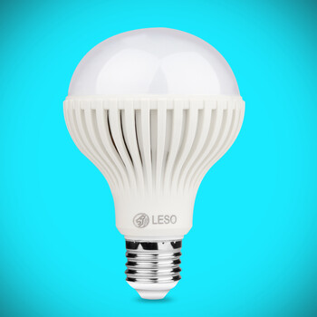 雷烁照明LESO LED灯泡金狮E27大螺口led灯泡球泡灯 白色 10W 白光