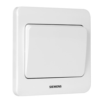 西门子(SIEMENS)开关插座 一开多控 中途开关 86型暗装面板 远景雅白色