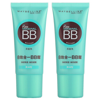 美宝莲(maybelline)8效合一bb霜清润型-白皙色 30ml spf25/pa(保湿