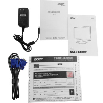 宏碁（Acer）23.8英寸全高清DVI/VGA双接口广视角可壁挂爱眼显示器 显示屏EN240Y bd