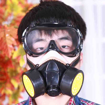 双罐软电影防护面罩防毒面具周润发好看硅胶有哪些图片