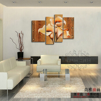 
                                        纯手绘油画墙上装饰画墙面无框画壁画墙壁挂画墙画卧室画百年好合 50年不褪色 总长1.8米                