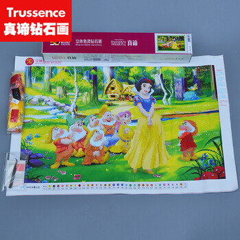 
                                        魔方圆钻十字绣客厅新款钻石绣贴钻画卧室白雪公主儿童房间系列画 1443魔卡钻石画                