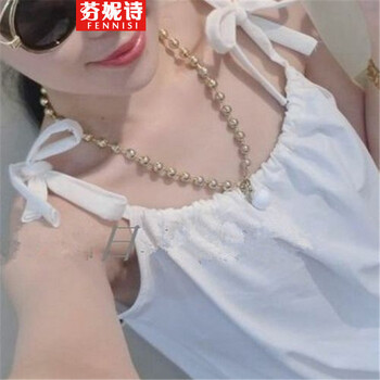 芬妮诗  2015蝴蝶结系带收腰简约休闲连衣裤 白色 84厘米(2尺5)