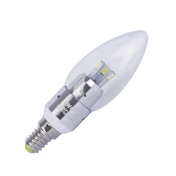 V-POWER 发光蜡烛E14光源水晶灯专用 LED360度灯泡 3W尖泡正白光