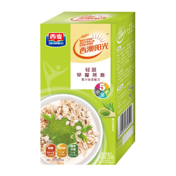 西麦 营养谷物 轻盈早餐 即食 燕麦（青汁抹茶配方）180g（36g*5小袋）,降价幅度45.2%