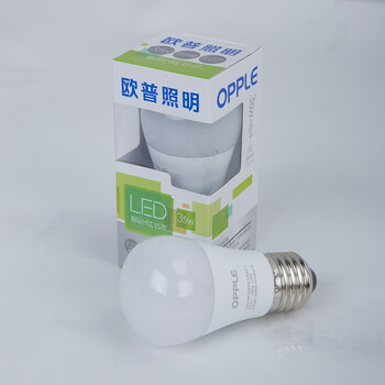 
                                        欧普照明 LED灯泡球泡 3瓦E27大螺口 光源节能灯 6000K白光                