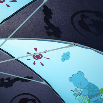 天堂伞 家有宝贝直杆手开儿童晴雨伞13013E青兰色