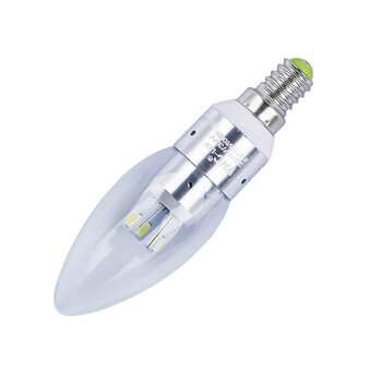 V-POWER 发光蜡烛E14光源水晶灯专用 LED360度灯泡 3W尖泡正白光