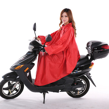 
                                        非洲豹 电动车雨衣男女摩托车牛津有袖雨披FZB-151 藏青色 XXXL                