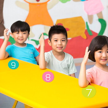 
                                                                                蓝瑞数字贴纸圆形号码贴 宾馆网吧餐桌座位编号儿童房早教幼儿园墙贴 B款  数字21-40 小                