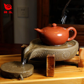 
                                                                                【禅乐】宜兴紫砂壶 紫砂摆件茶托 紫砂工艺品 石磨壶盘 造型别致设计巧妙 做工工整                