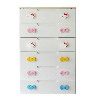 爱丽思IRIS HelloKitty加大款儿童抽屉高品质收纳柜  组合简易宝宝衣柜整理柜 5层