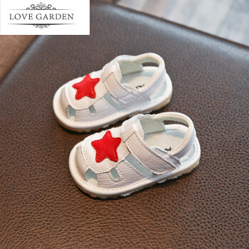 爱儿园 夏季小宝宝鞋婴儿软底学步鞋0-1一岁包