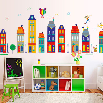 
                                        DEEZU 可移除环保墙壁 贴纸 卧室儿童房婴儿宝宝房间装饰墙贴画 D-0069 特大                