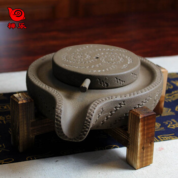 
                                                                                【禅乐】宜兴紫砂壶 紫砂摆件茶托 紫砂工艺品 石磨壶盘 造型别致设计巧妙 做工工整                