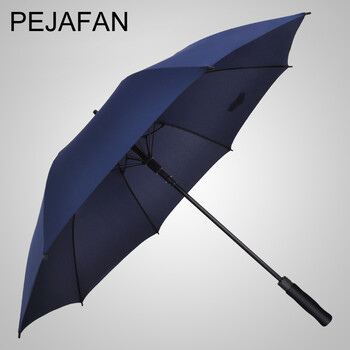 
                                                                                PEJAFAN高端雨伞男士超大商务伞双层加厚自动长柄伞双人大伞户外高尔夫伞超强防风防晒晴雨两用伞 110CM中号双层内黄                