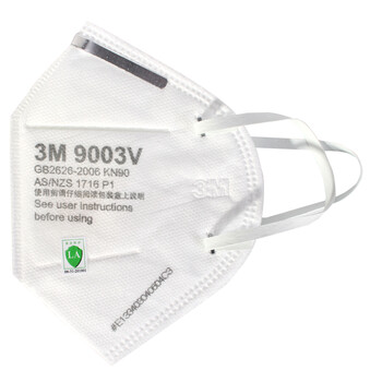 3M 9003V 小号口罩 带呼吸阀 防护口罩 防粉尘 防雾霾 PM2.5防尘 9003V口罩(1盒25只)
